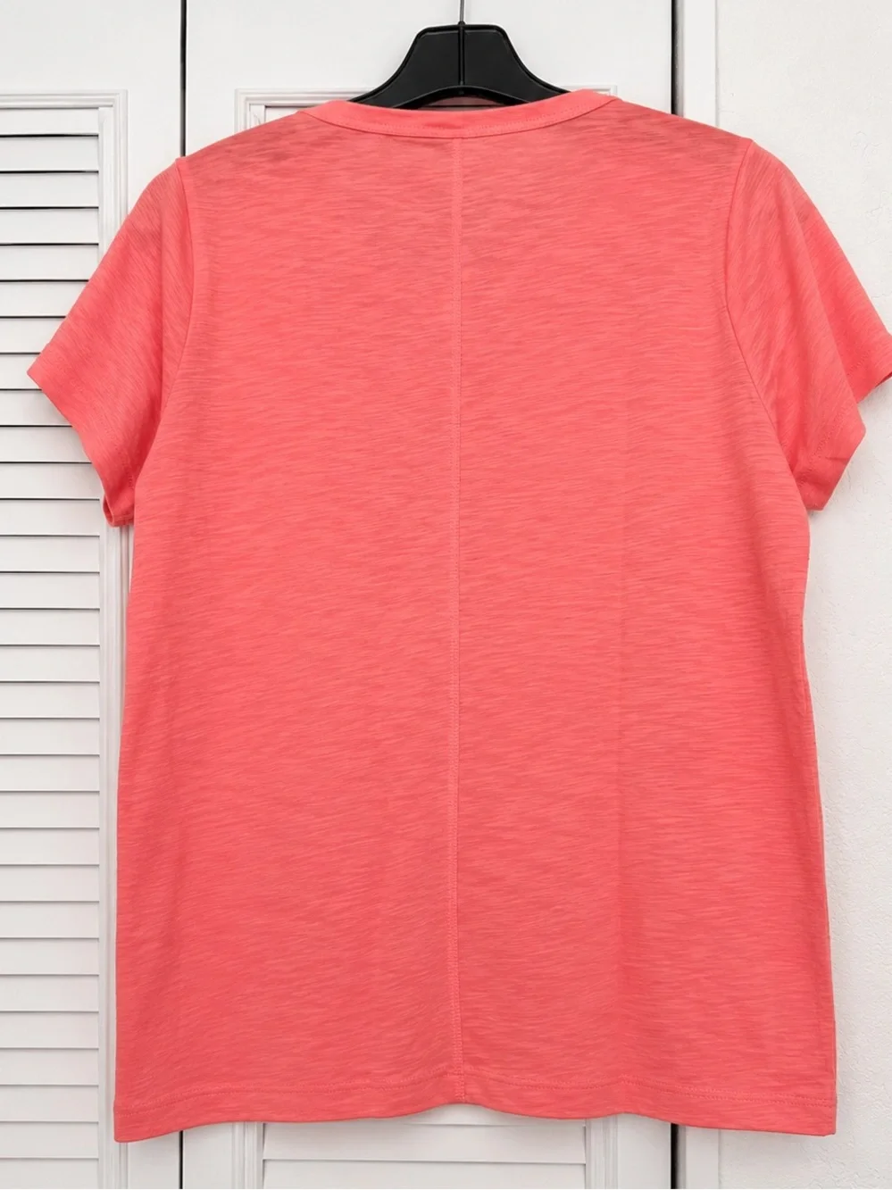 J. CREW Girlfriend crewneck tee peach colour 100% cotton Large NWT